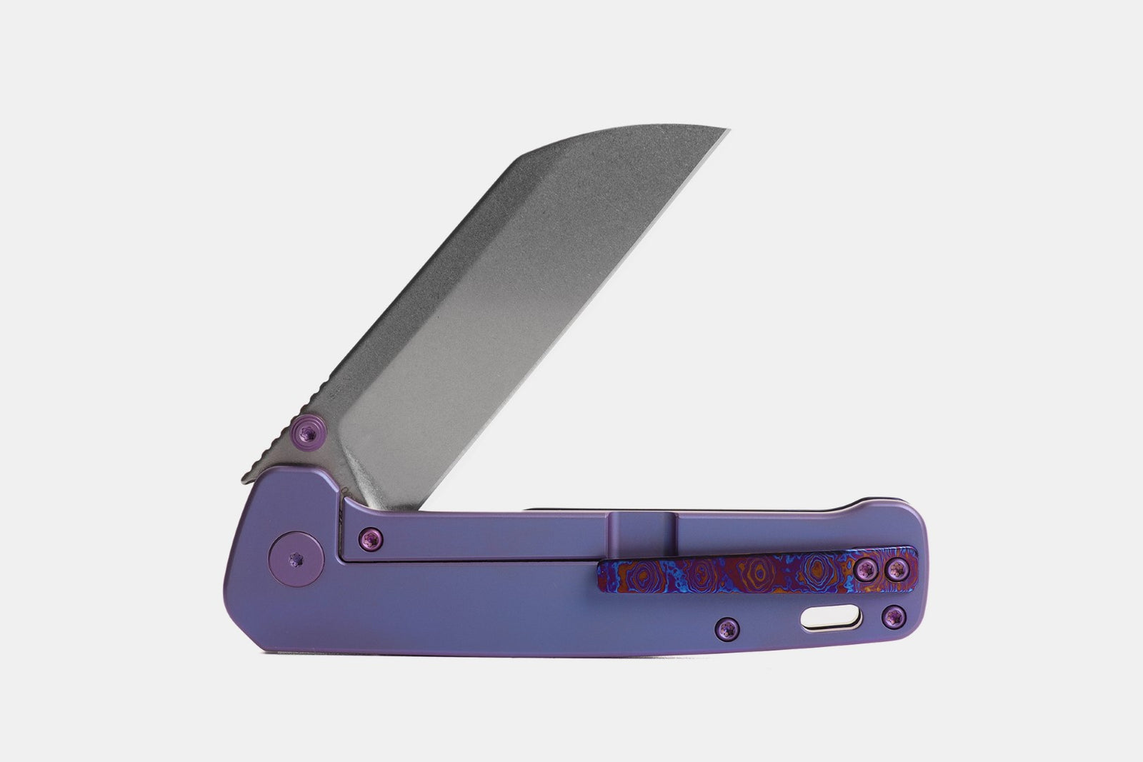 Kaviso x QSP Penguin Plus with Mokuti Handles, S35VN Blade Steel, Frame Lock, Pocket Knife, Every Day Carry, EDC
