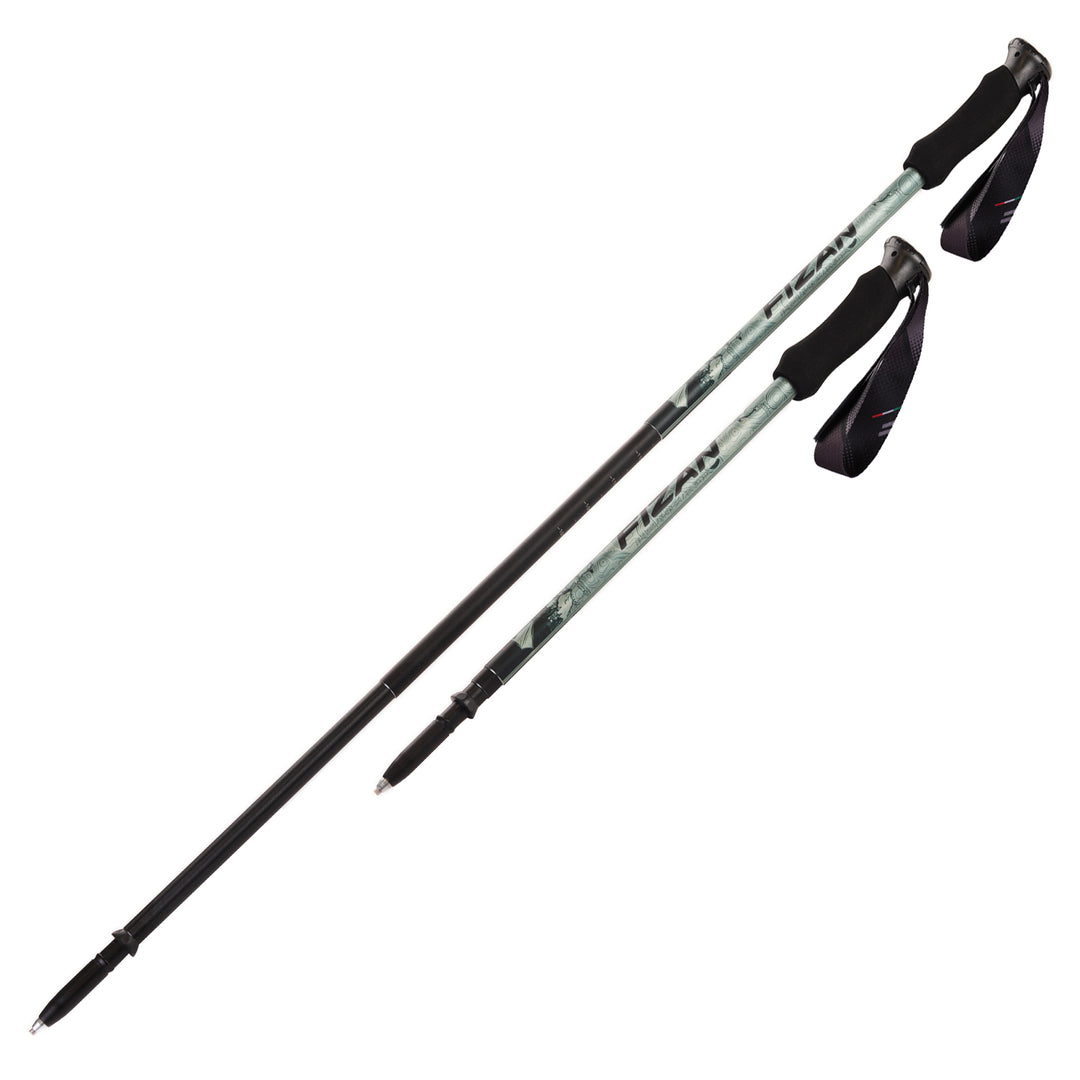 Kaviso x Fizan Ultralight Aluminum Compact 3 Trekking Poles - Pacific Crest Trail Edition - EVA Foam Grips