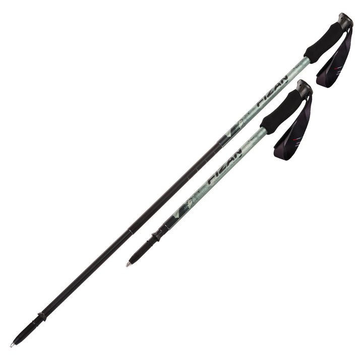 Kaviso x Fizan Ultralight Aluminum Compact 3 Trekking Poles - Pacific Crest Trail Edition - EVA Foam Grips