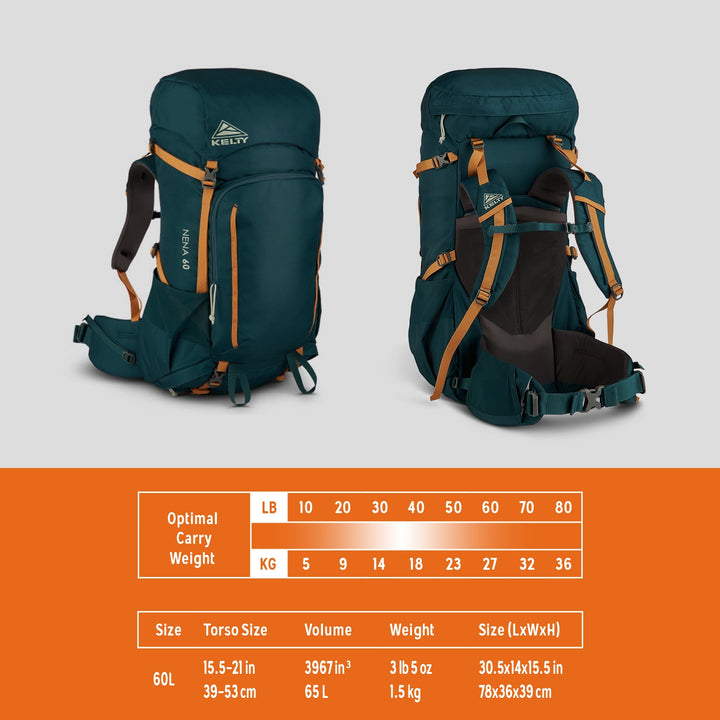 Kelty Nena 60L W Deep Teal Backpack