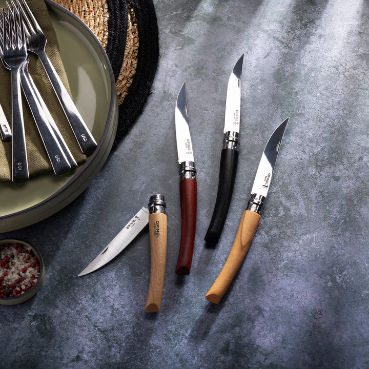 Opinel Slim Knives - Bubinga/Padouk Handle