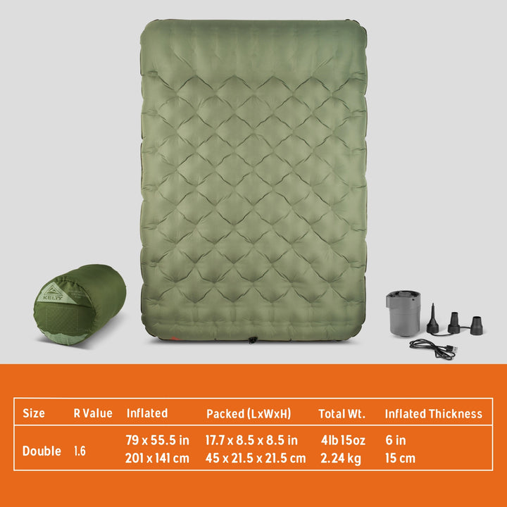 Kelty Kush Queen Air Bed With Pump