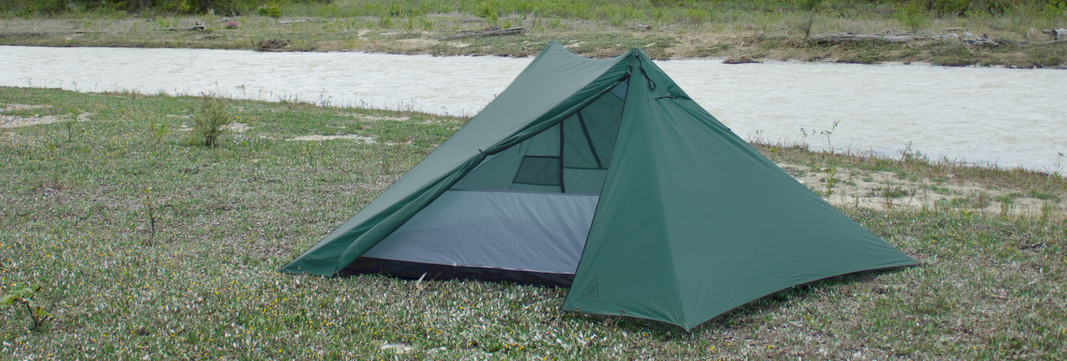 Durston Gear X-Mid 2 Solid Tent for ultralight backpacking and camping trekking pole shelter