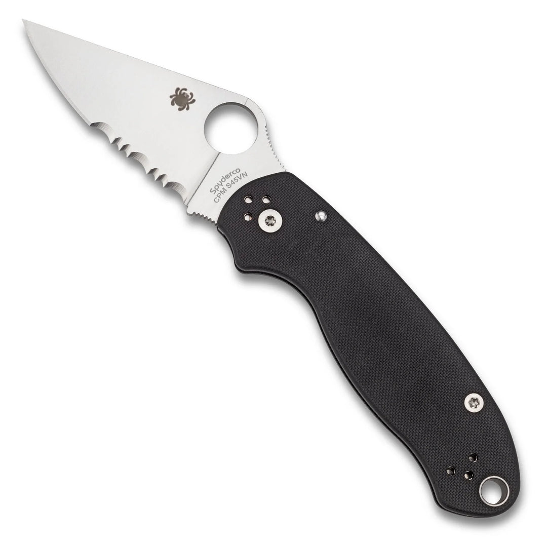 Spyderco Para 3 Combination Edge Black G10 C223GPS - Open Box