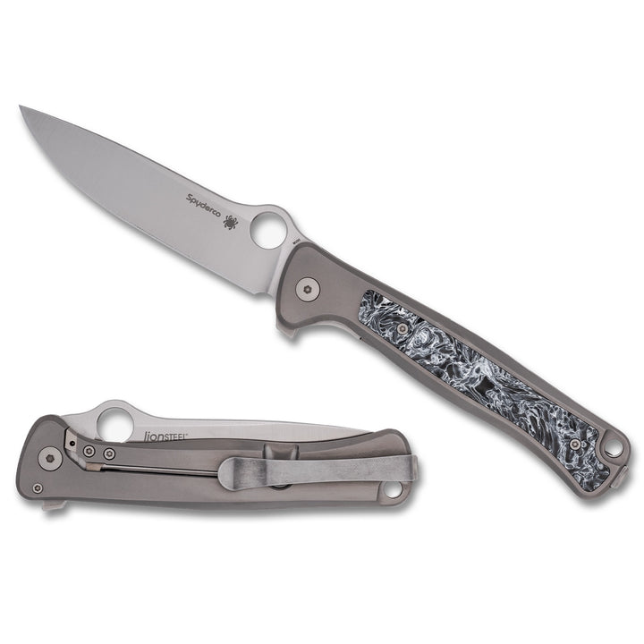 Spyderco C271TIP Slym knife with Dark Matter White FatCarbon and M390 Steel