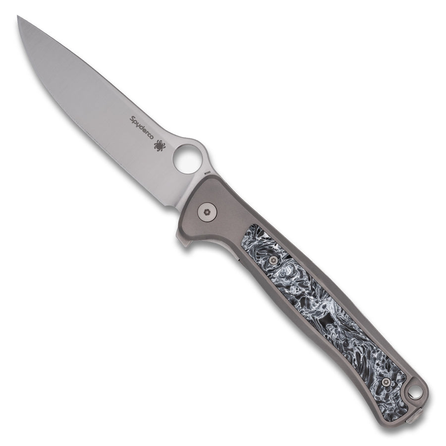 Spyderco C271TIP Slym knife with Dark Matter White FatCarbon and M390 Steel