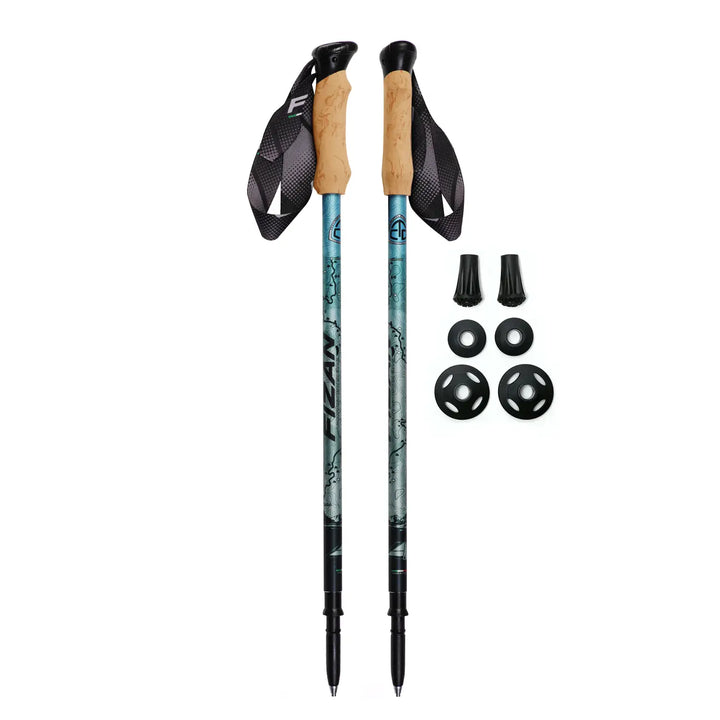 Kaviso x Fizan CDT compact 3 Ultralight trekking poles for hiking and thru-hikes