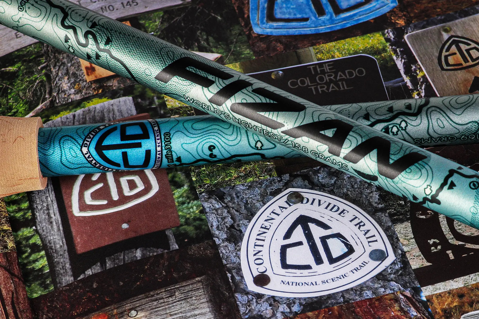 Kaviso x Fizan CTD Trekking Poles Ultralight Compact 3 and Compact 4 - Continental Divide Trail