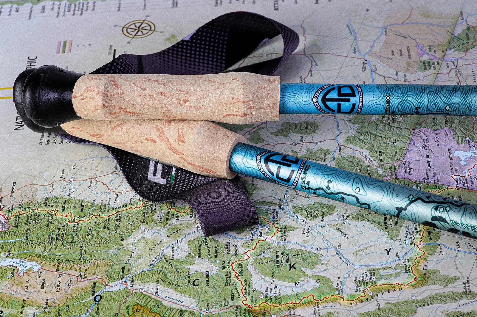 Kaviso x Fizan CDT Trekking Poles with EVA Foam Cork handles