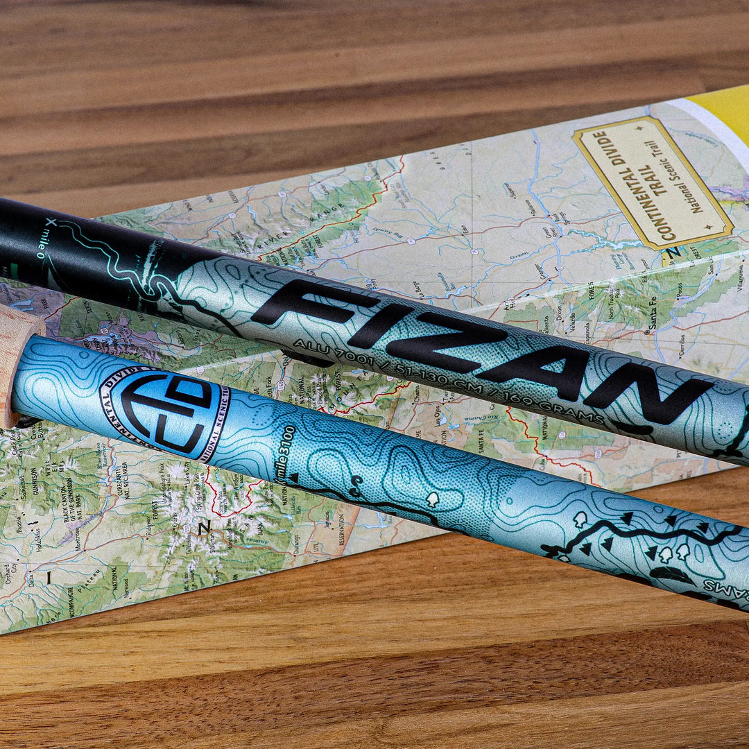 Kaviso x Fizan CDT compact 3 Ultralight trekking poles for hiking and thru-hikes