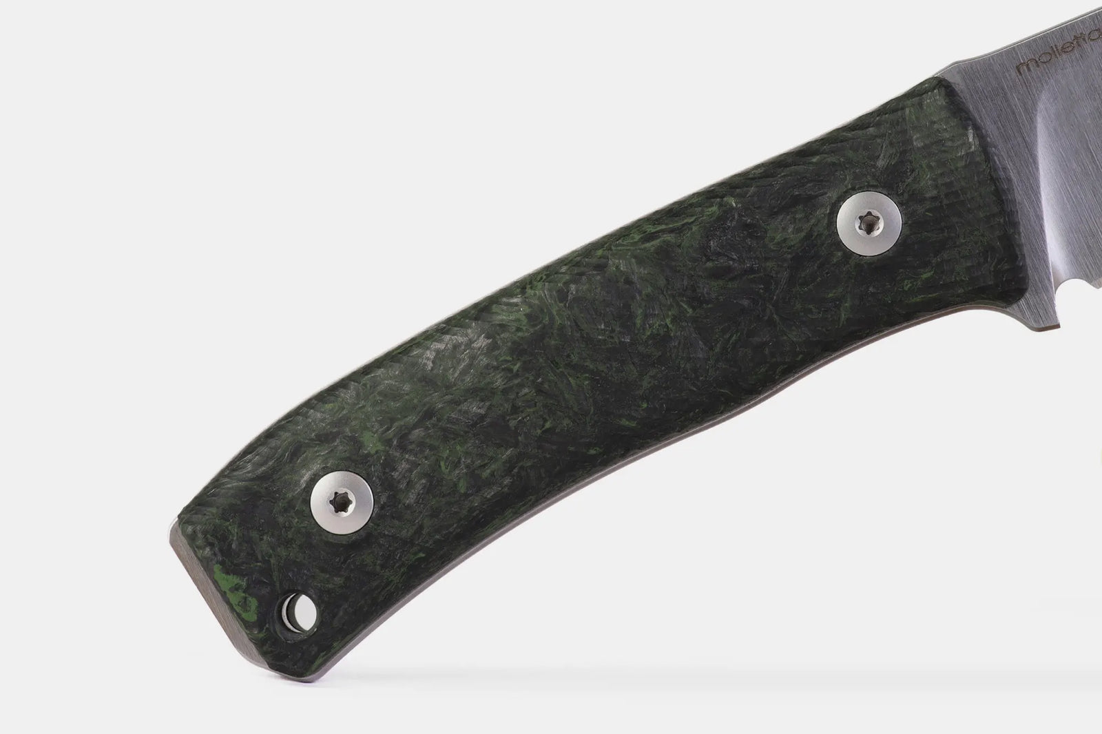 Kaviso x LionSTEEL M4 with FatCarbon Dark Matter Glow carbon Fiber Scales - M390 Fixed Blade Knife