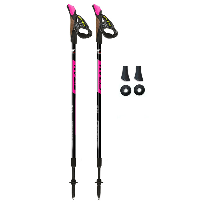 Fizan Speed Trekking Poles Pink Walking hiking