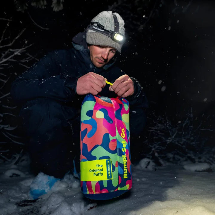 Rumpl Original Puffy Blanket 1P Hyper Abstraction