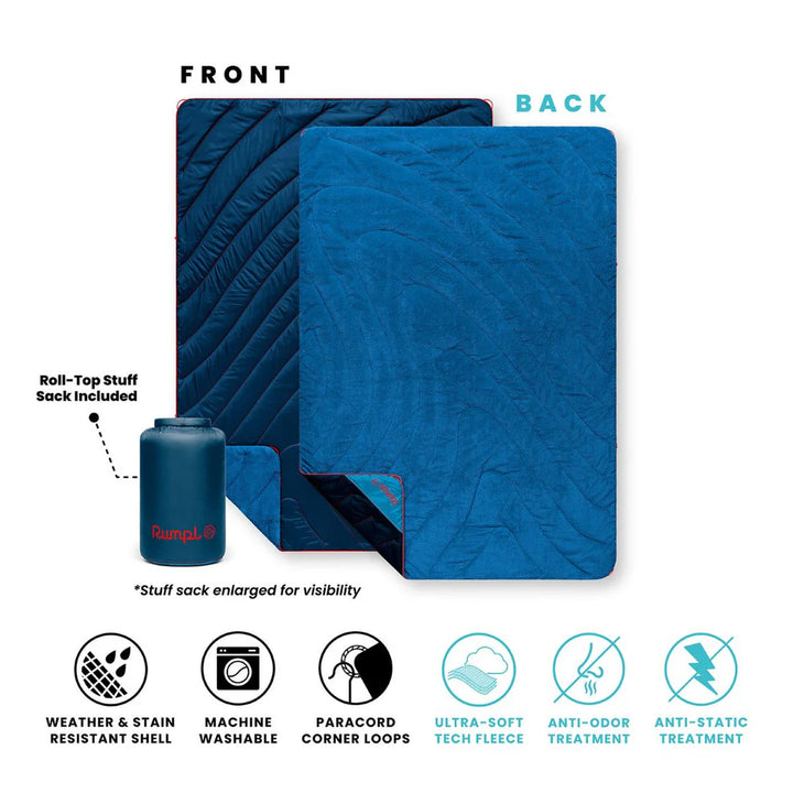 Rumpl Fleece Puffy Blanket 2P Deepwater