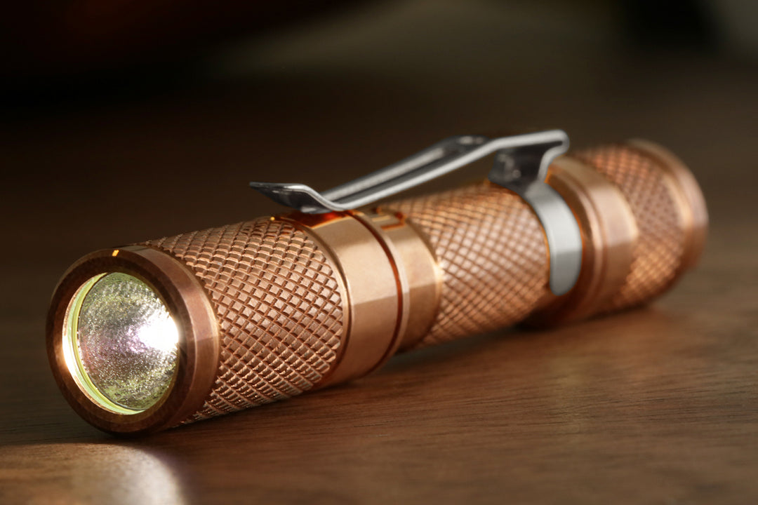 Drop Copper AAA Pocket Flashlight