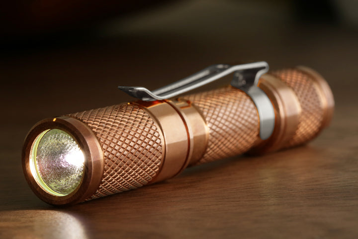 Drop Copper AAA Pocket Flashlight