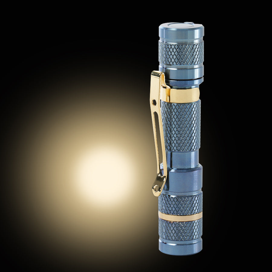 Drop Blue Titanium AAA Pocket Flashlight