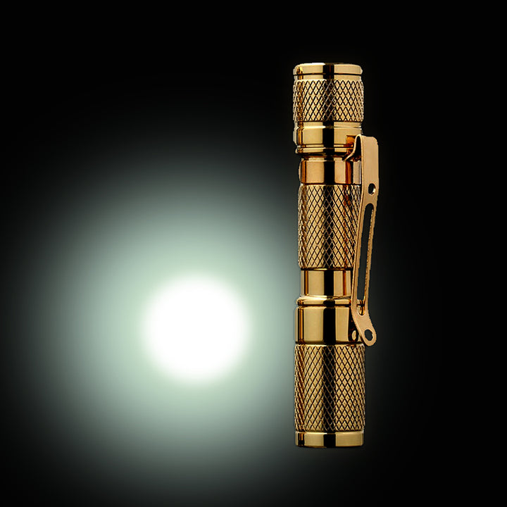 Drop Brass AAA Pocket Flashlight