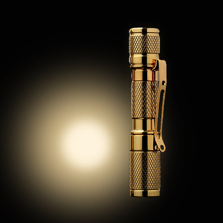 Drop Brass AAA Pocket Flashlight