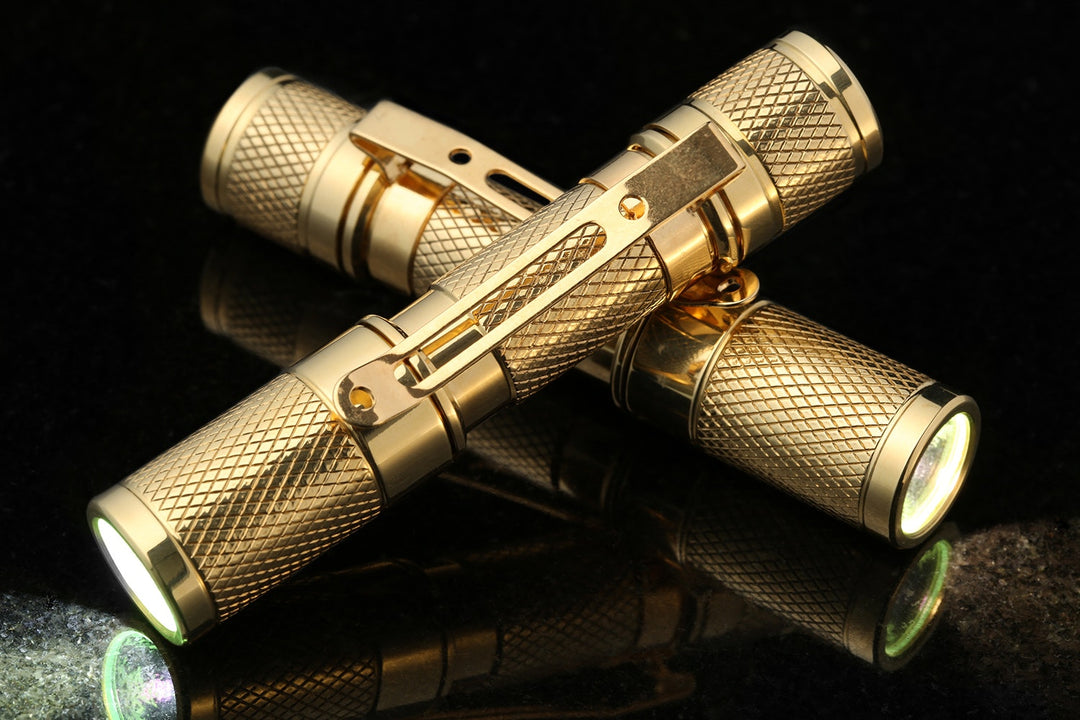 Drop Brass AAA Pocket Flashlight