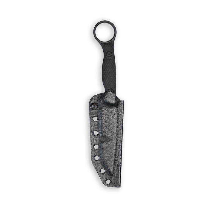 Toor Knives Serpent Fixed Blade Knife in Dark Shadow. Tactical Blade with Sheath and Tanto grind in cpm3v steel and G10 Handle