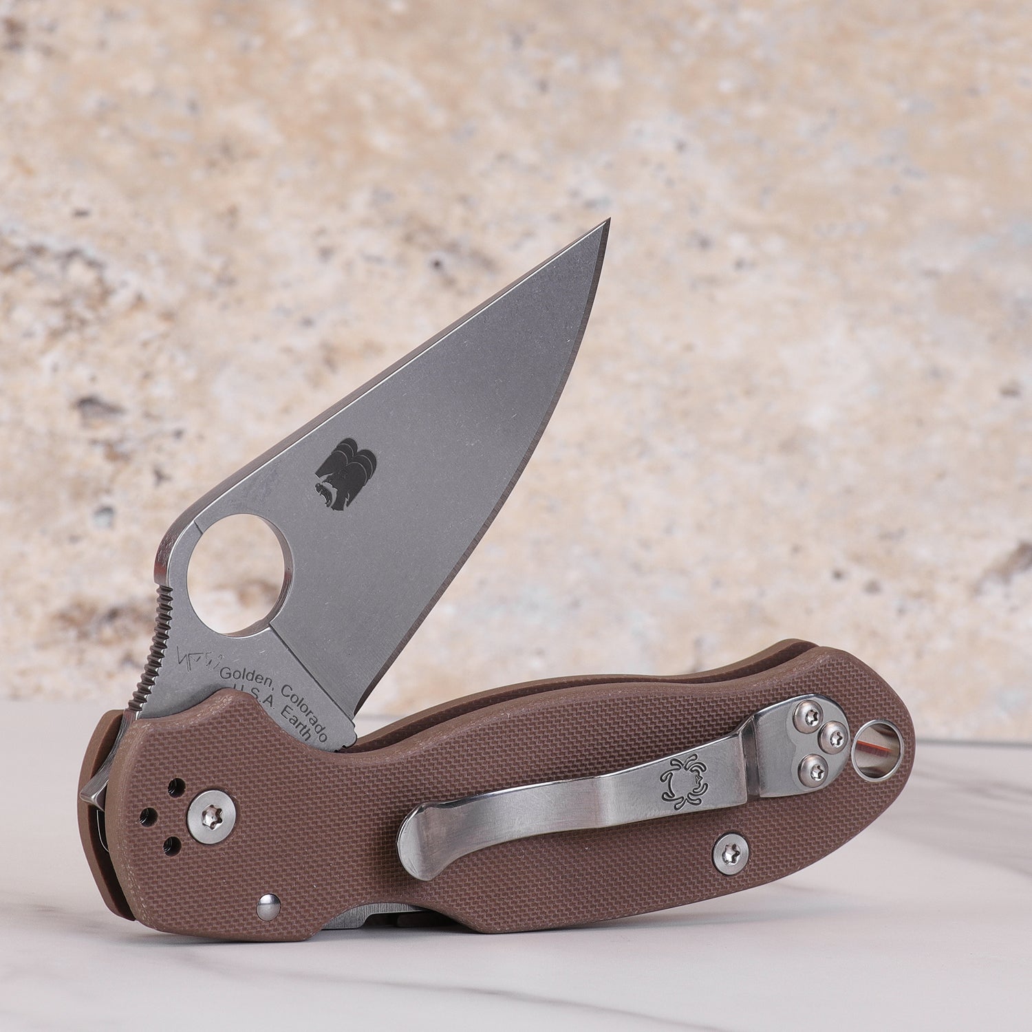 Spyderco Para 3 Brown G10 Sprint Run C223GPBN15V – Kaviso, LLC