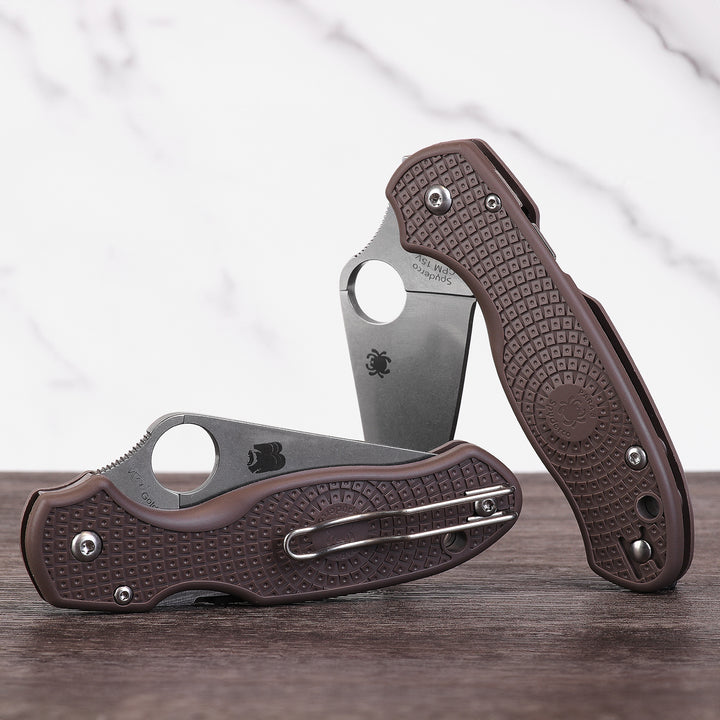 Spyderco Para 3 Lightweight Brown Sprint Run C223PBN15V
