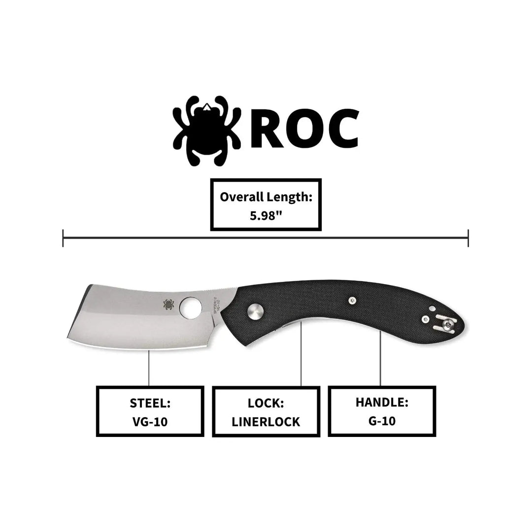 Spyderco Roc VG-10 Stainless Steel Cleaver Style Blade