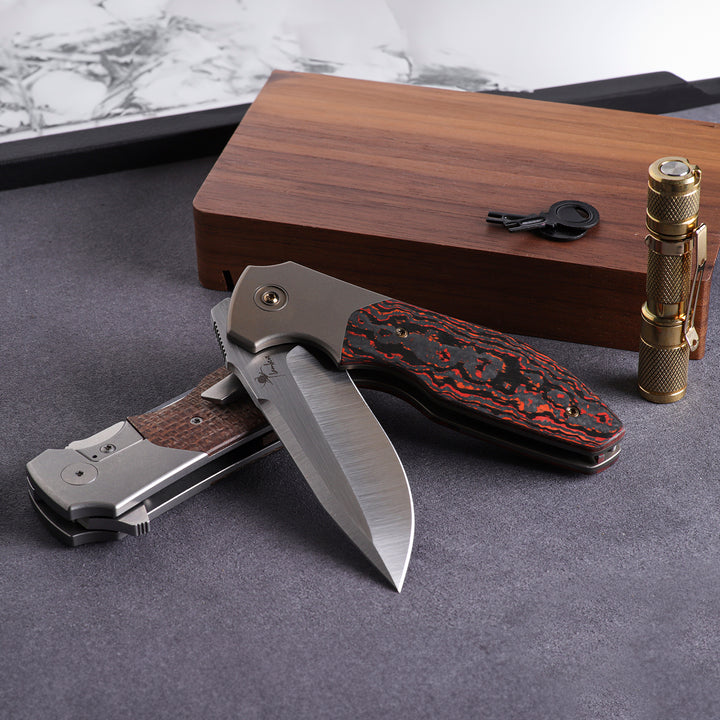 Kaviso x Kirby Raine S35VN Frame Lock Folding Knife