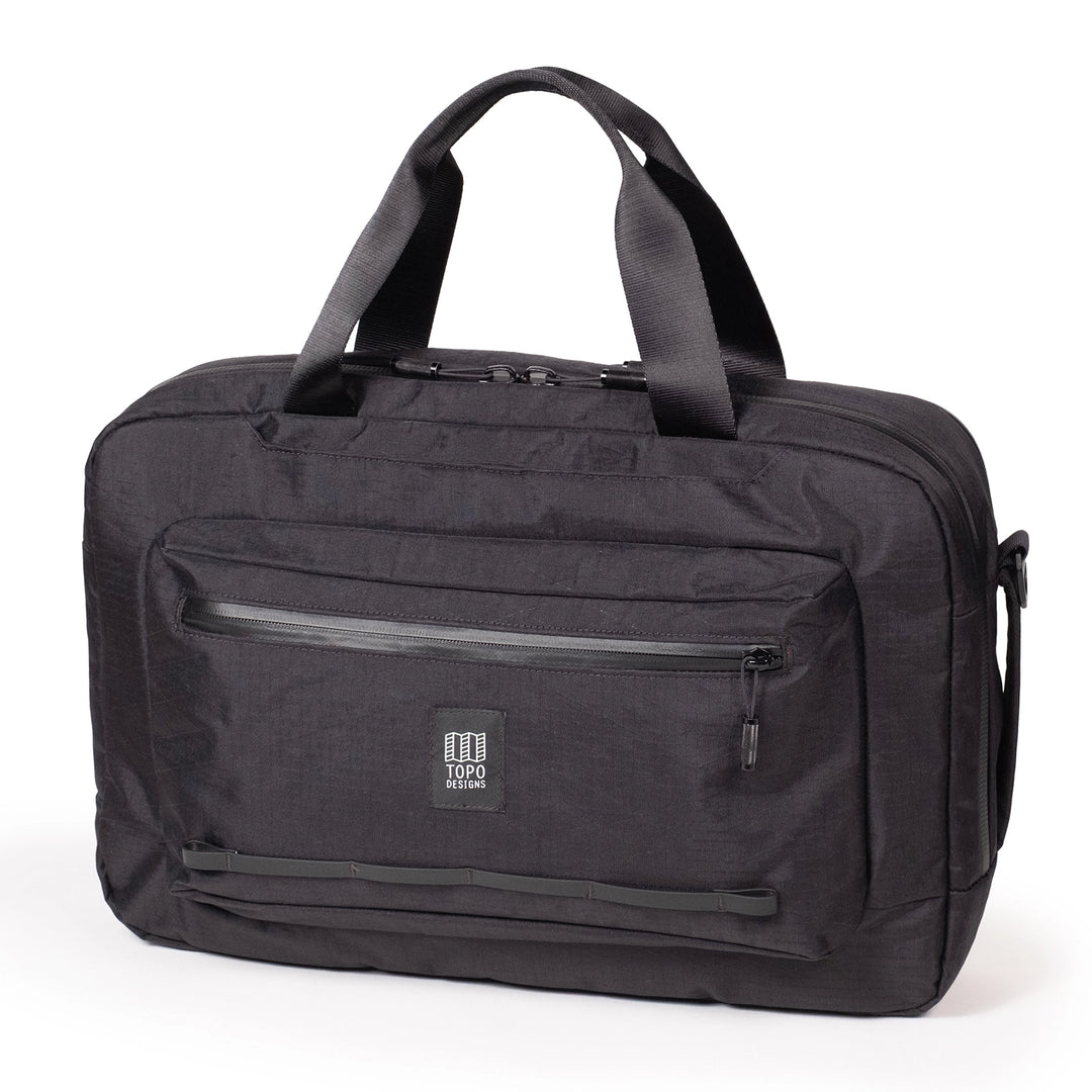 Topo Designs Global Pro 3-Way Briefcase - front view in Black