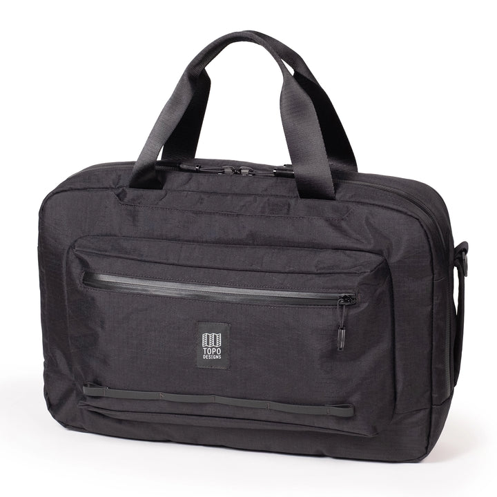 Topo Designs Global Pro 3-Way Briefcase - front view in Black
