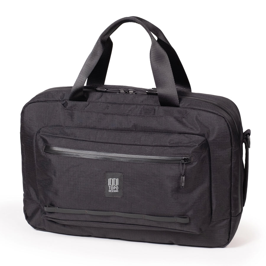 Topo Designs Global Pro 3-Way Briefcase - front view in Black