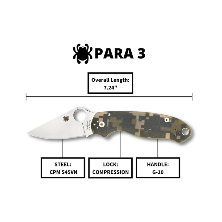 Spyderco Para 3 S45VN G10