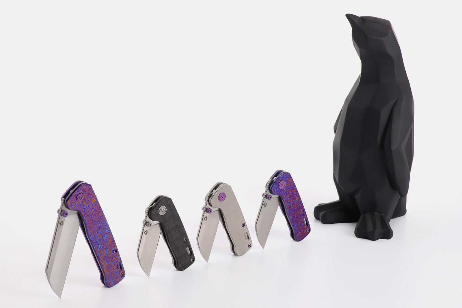 Kaviso x QSP Penguin Plus with Mokuti Handles, S35VN Blade Steel, Frame Lock, Pocket Knife, Every Day Carry, EDC