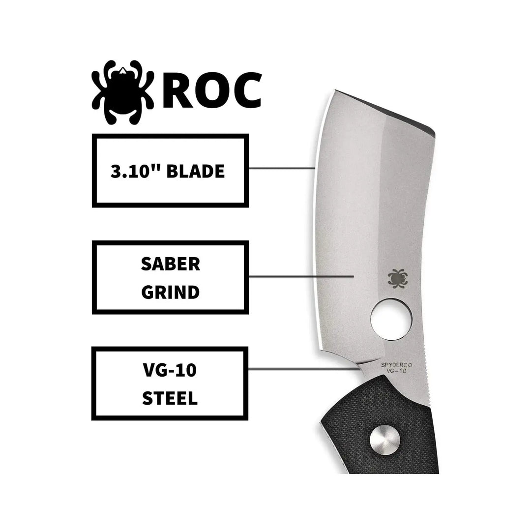 Spyderco Roc VG-10 Stainless Steel Cleaver Style Blade