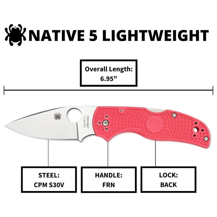 Spyderco Native 5 Pink Lightweight