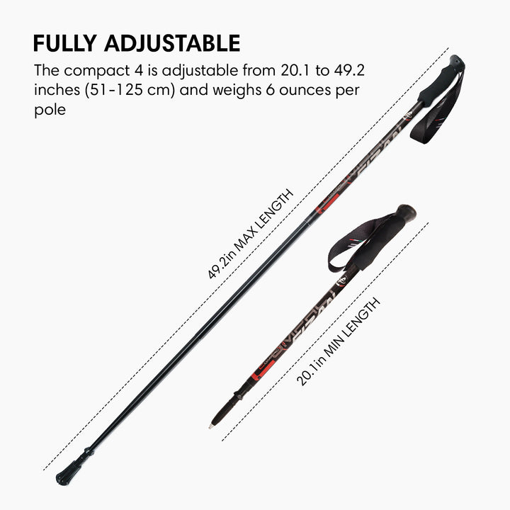 Fizan Compact 3 & 4 (2025) Hiking Poles for hiking, travel, outdoor, outdoors ultralight collapsible breathable durable
