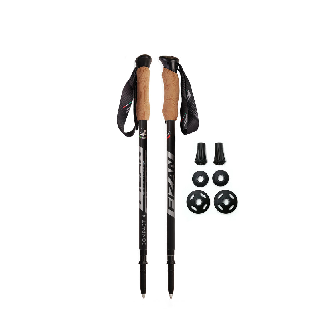 Fizan Compact 3 & 4 (2025) Hiking Poles for hiking, travel, outdoor, outdoors ultralight collapsible breathable Compact 4