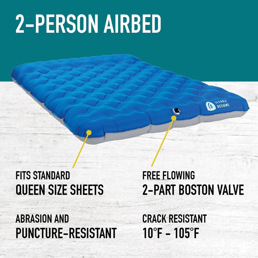 tent air mattresses Sierra Designs Queen Air Bed Mattress (Pump Included)
