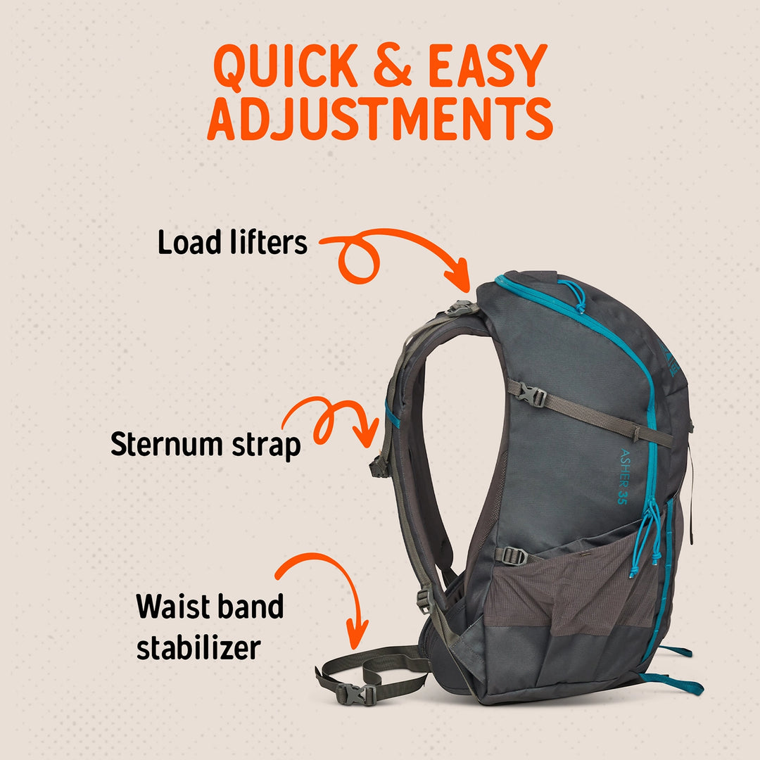 backpack kelty 35l Kelty Asher 35L Backpack Winter Moss/Dill
