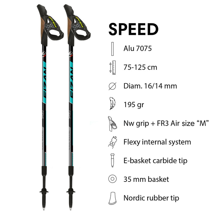 Fizan NW Speed Swift Nordic Walking Poles
