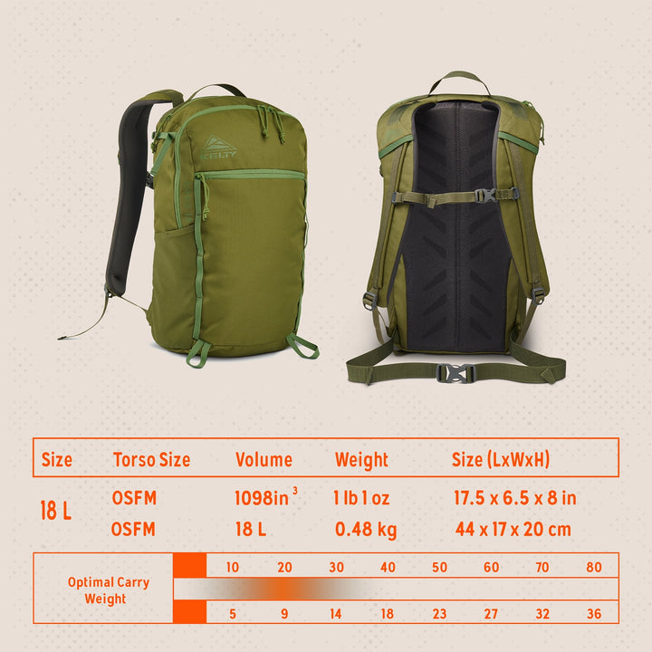 kelty 18 liter backpack Nena 60L hauling capability Kelty Asher 18L Backpack