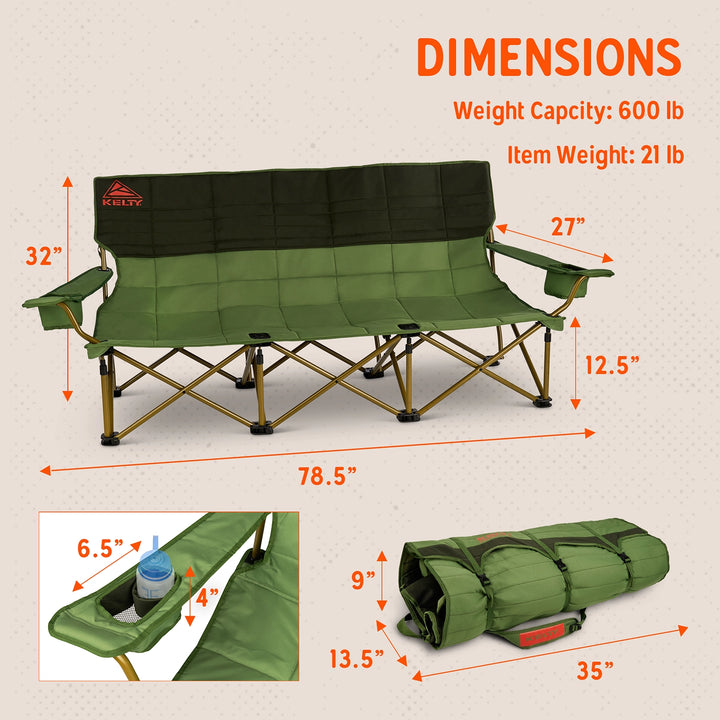 Kelty Lowdown Couch - 3 Person Capacity Camping Chair