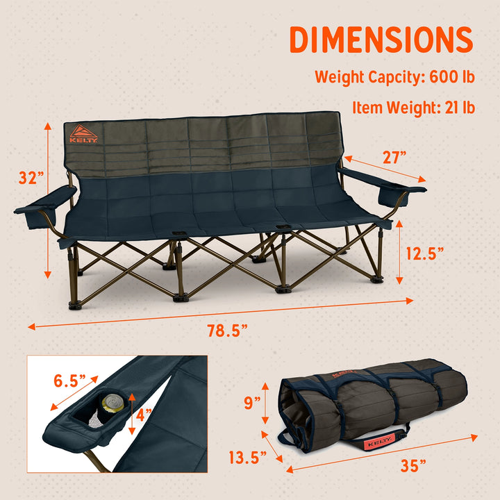 Kelty Lowdown Couch - 3 Person Capacity Camping Chair