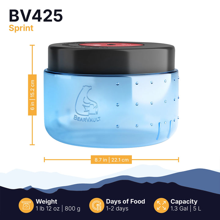 BearVault BV425 - Sprint Bear Resistant Food Cannister