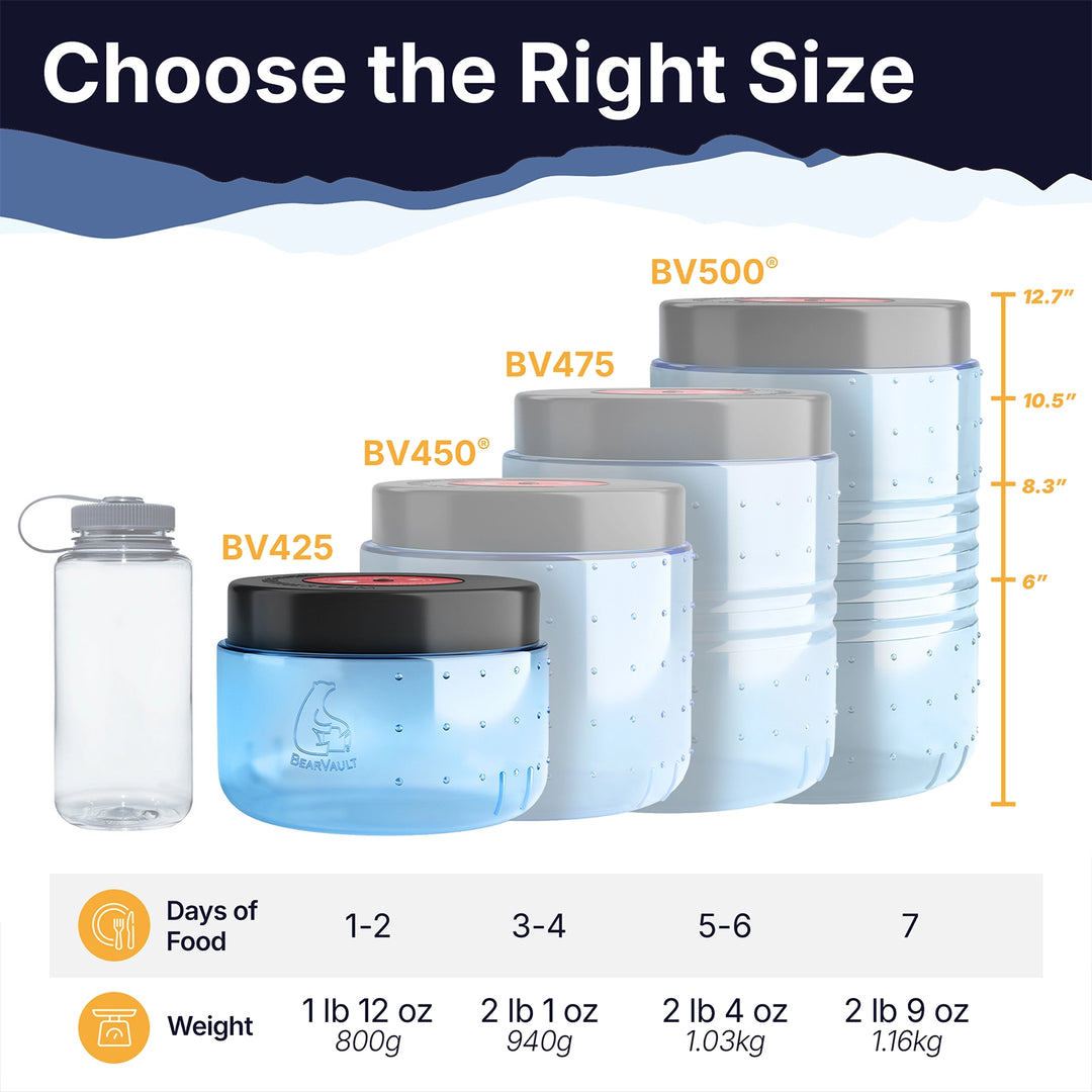 BearVault BV425 - Sprint Bear Resistant Food Cannister