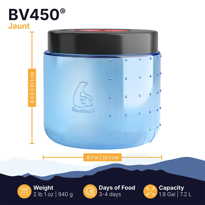 BearVault BV450 - Jaunt Bear Resistant Food Cannister
