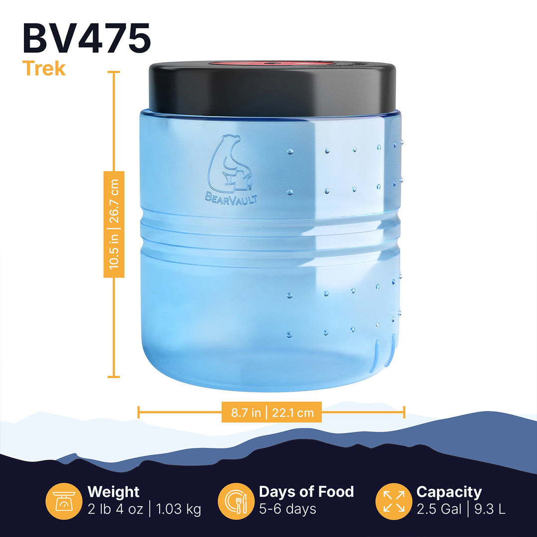 BearVault BV475 - Trek Bear Resistant Food Cannister