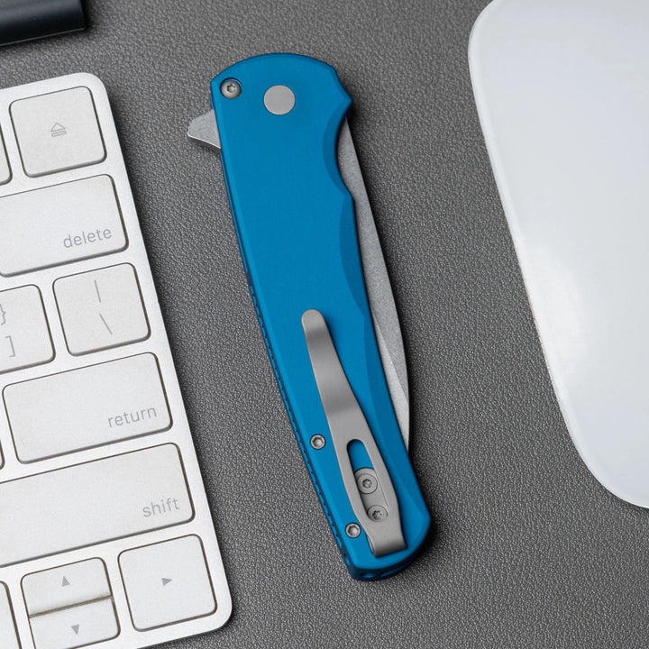 Pro-Tech Malibu Button Lock, Magnacut Blade — Magnacut Black Folding Knife