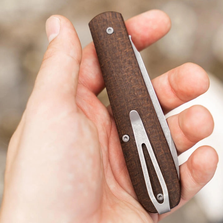 Boker Coffin Ultem, Denim or Jute Micarta Magnacut